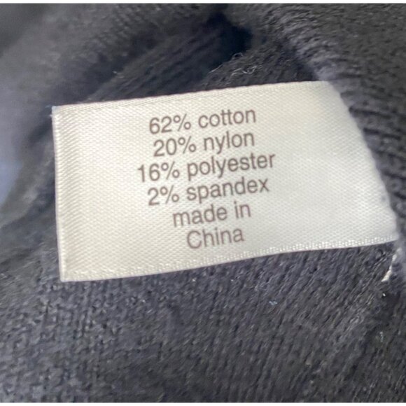 Lane Bryant Henley Knit Sweater Womens 26/28 Black Cotton Blend Long Sleeve Rela - Picture 6 of 9